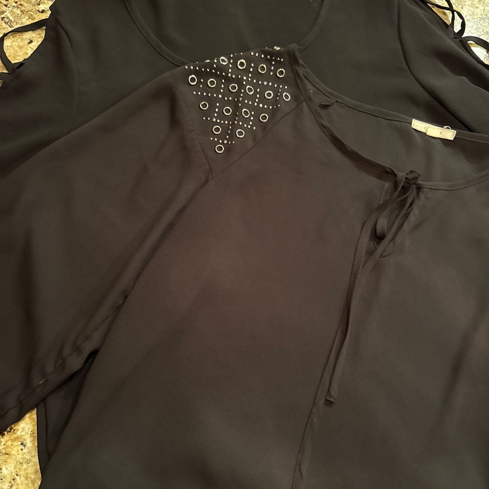 2 Black dress tops